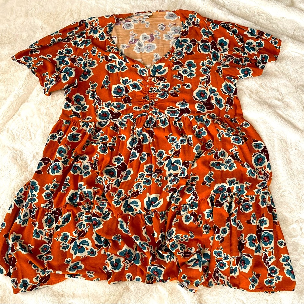 Mustard yellow plus size dress from Ava and viv